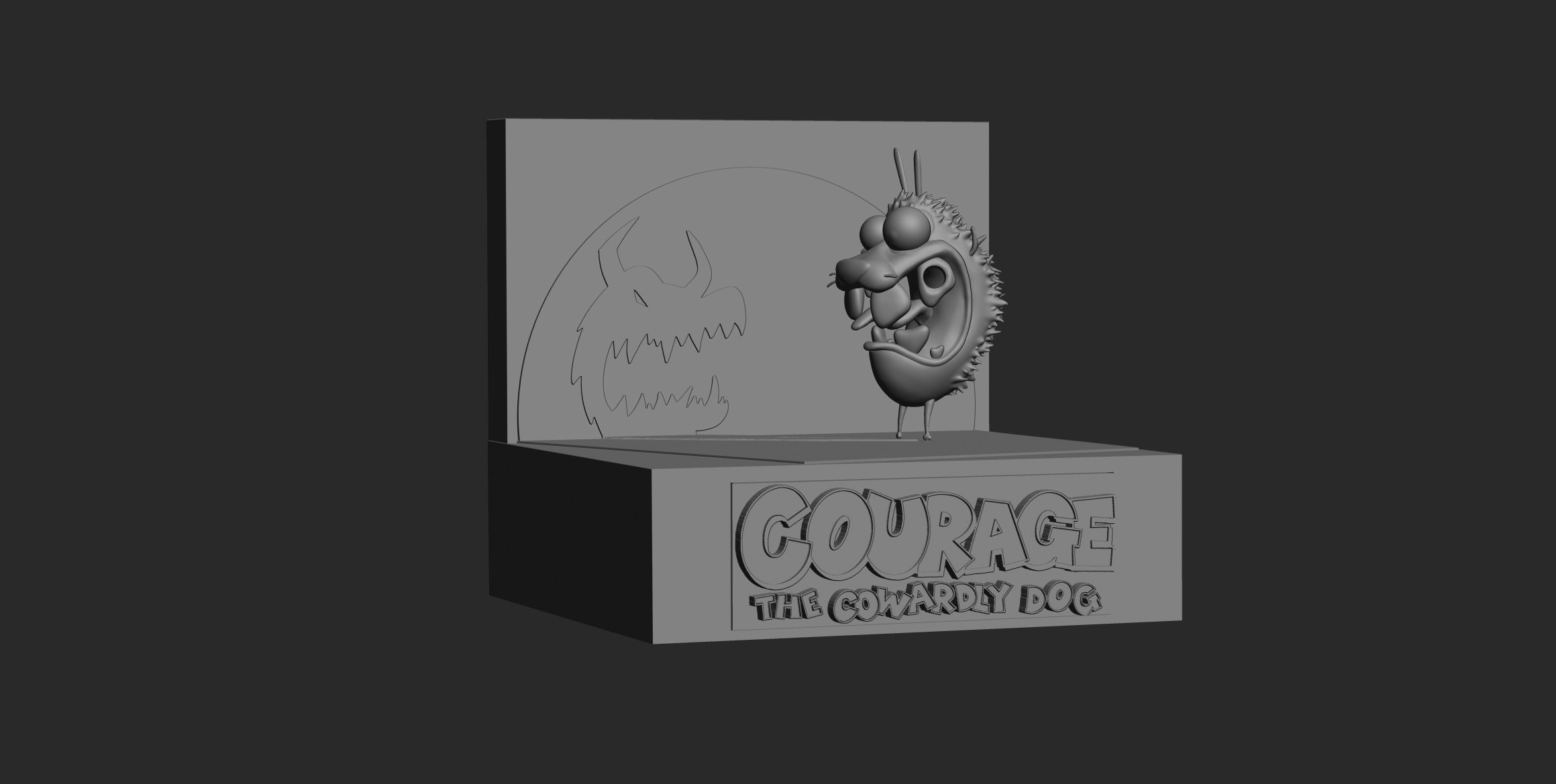 Courage the cowardly dog 3D print model_2