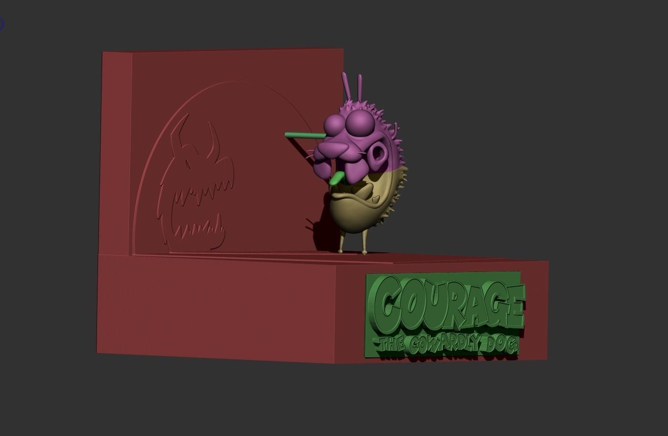 Courage the cowardly dog 3D print model_4