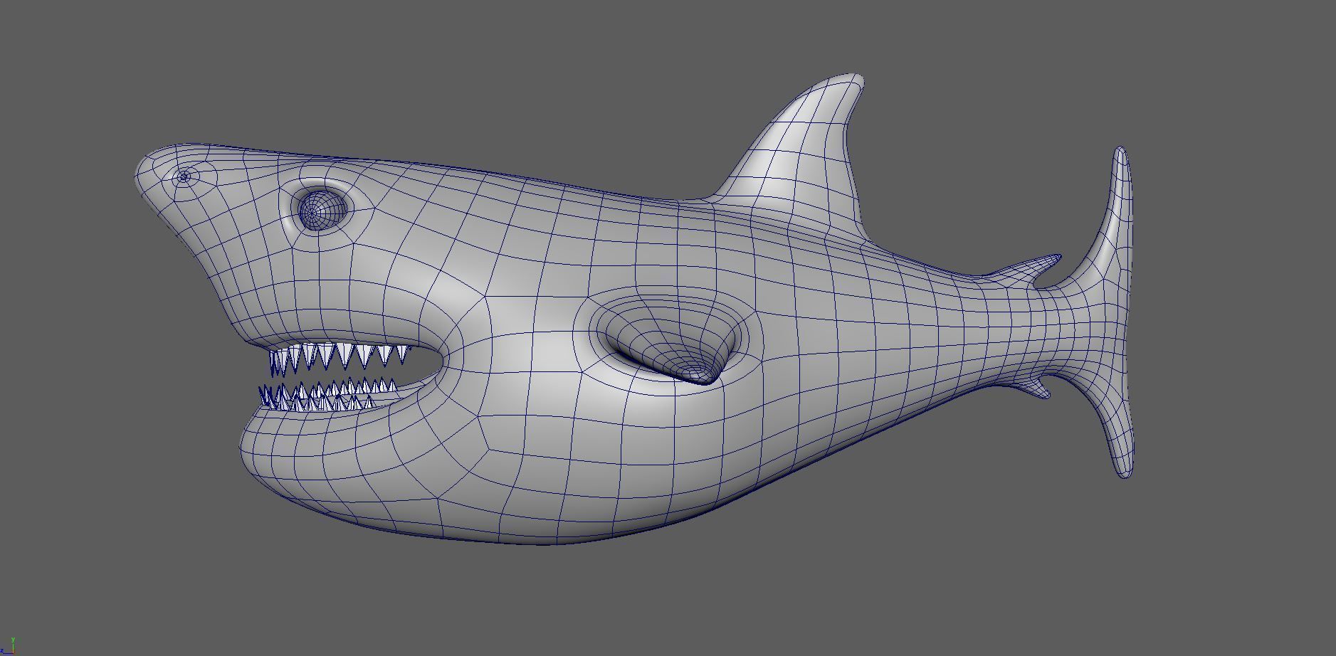 Shark model Low-poly 3D model_12