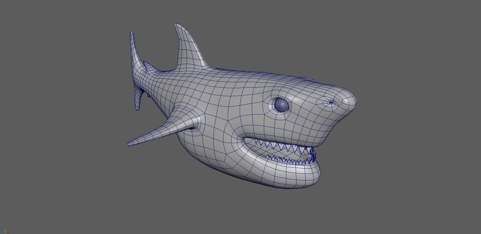 Shark model Low-poly 3D model_14