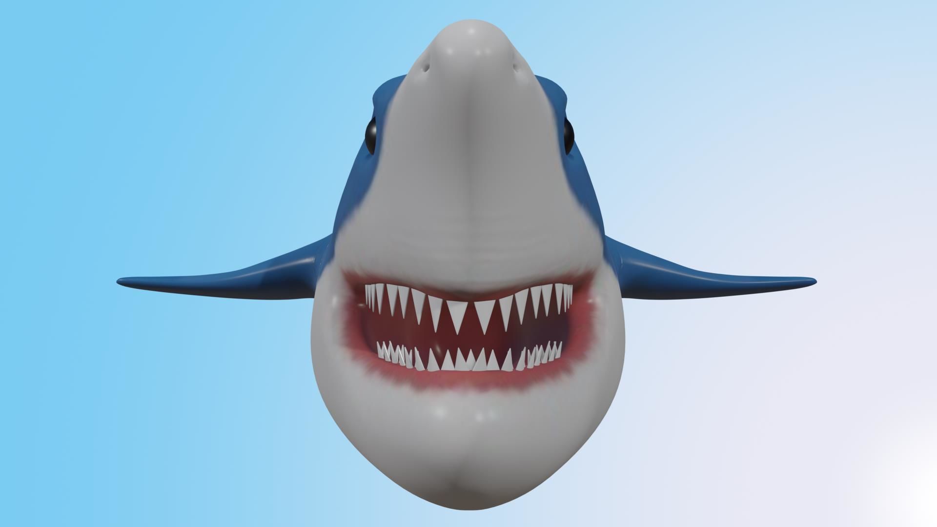 Shark model Low-poly 3D model_7