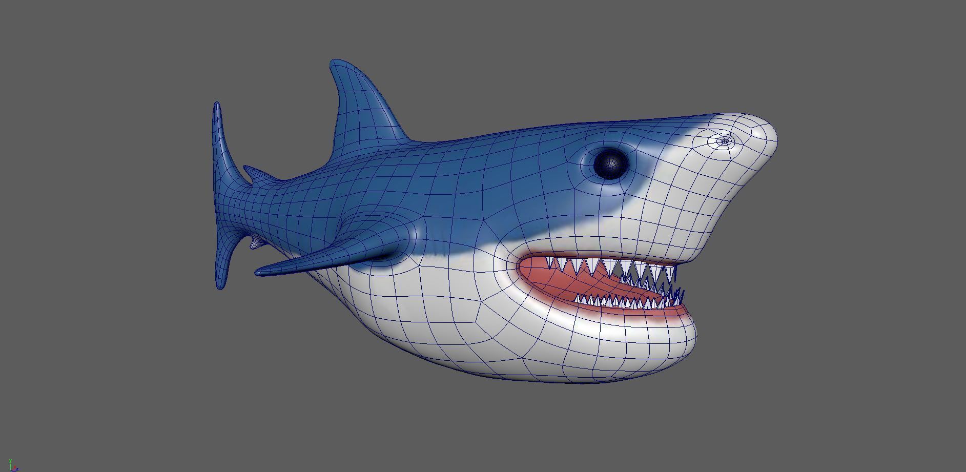 Shark model Low-poly 3D model_8