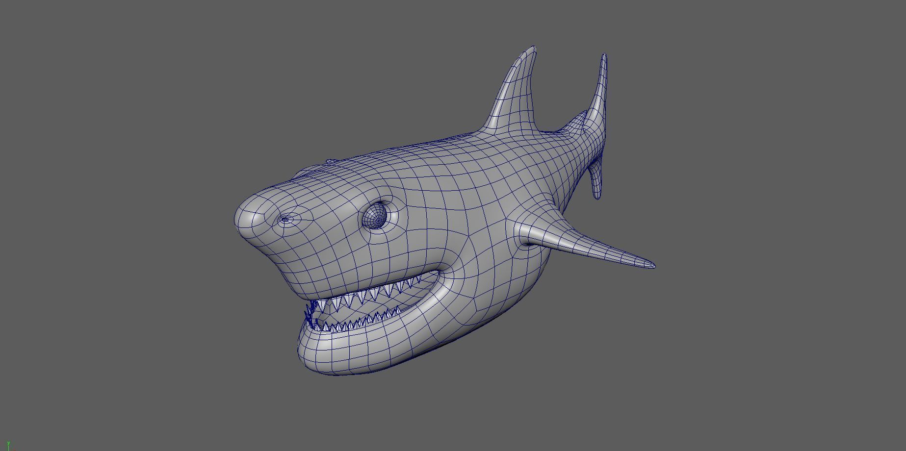 Shark model Low-poly 3D model_15