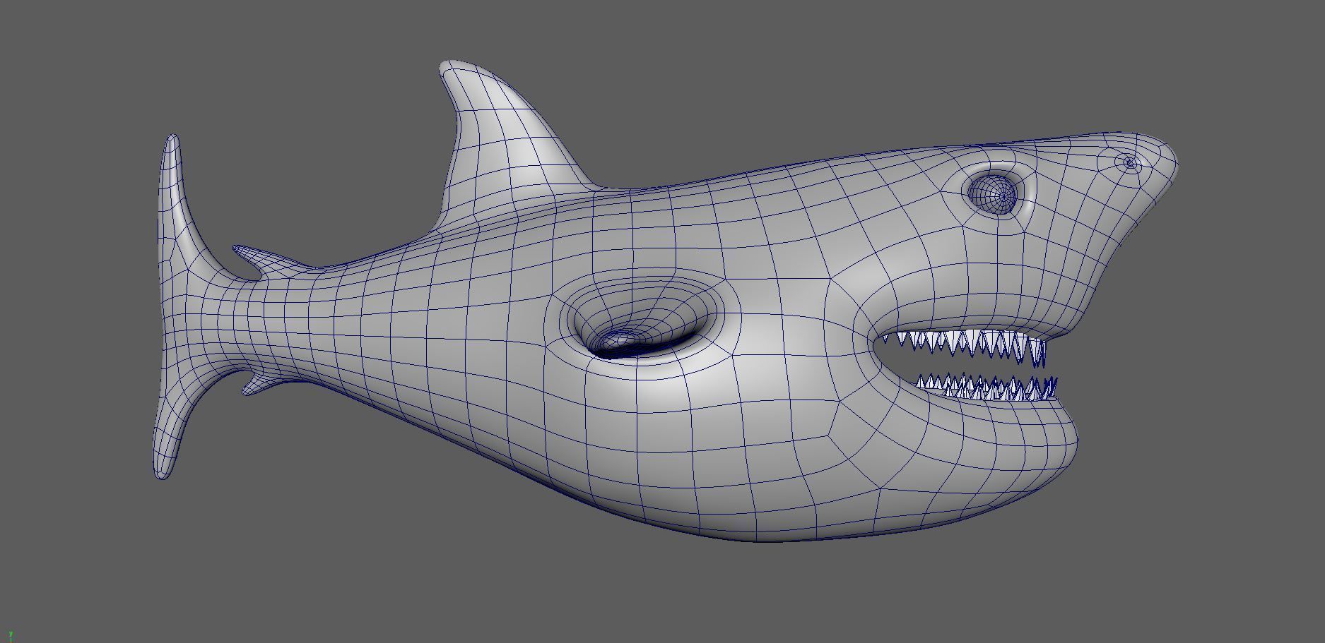 Shark model Low-poly 3D model_13