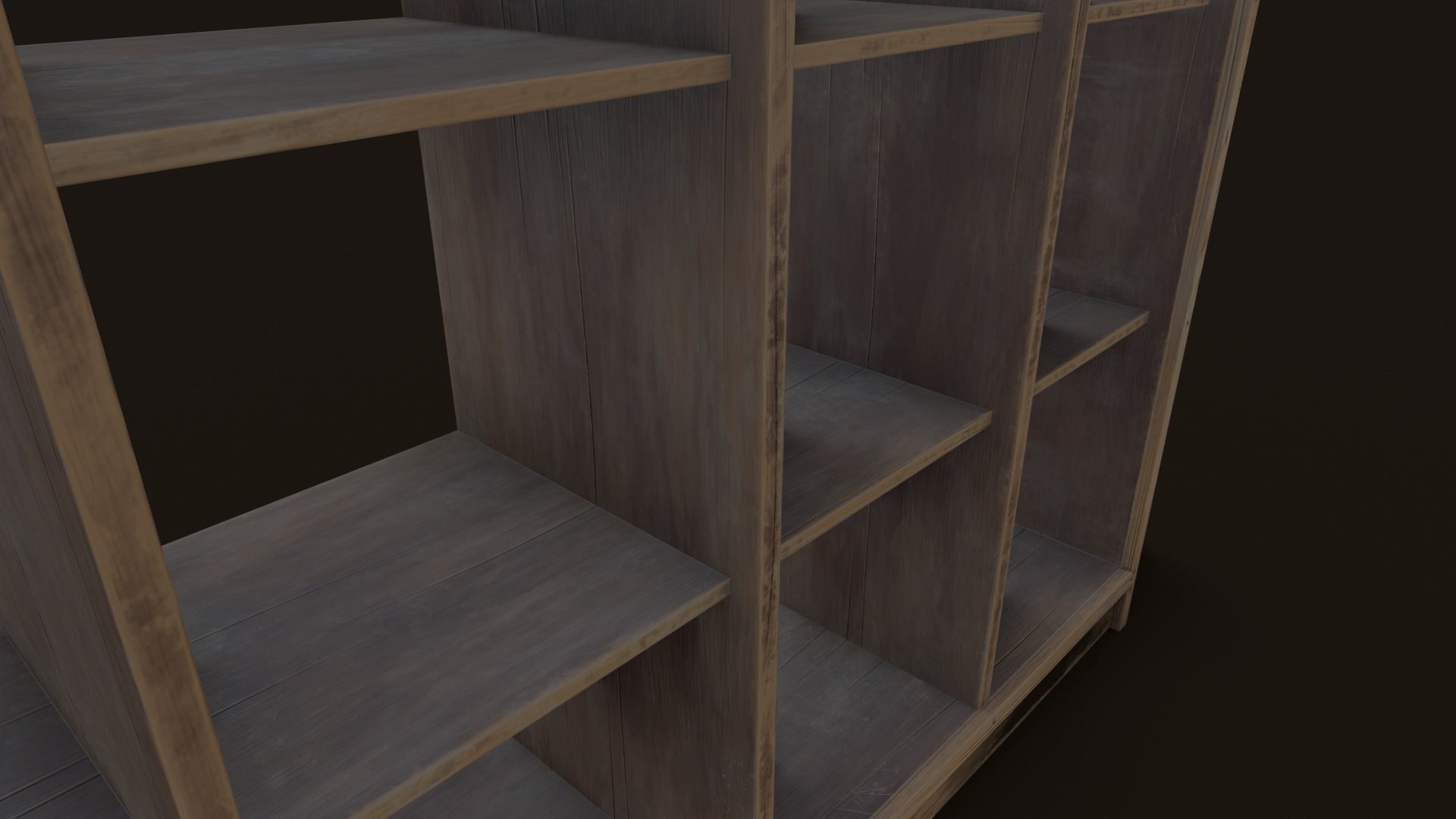 Old Japanese Shoe box Low-poly 3D model_33