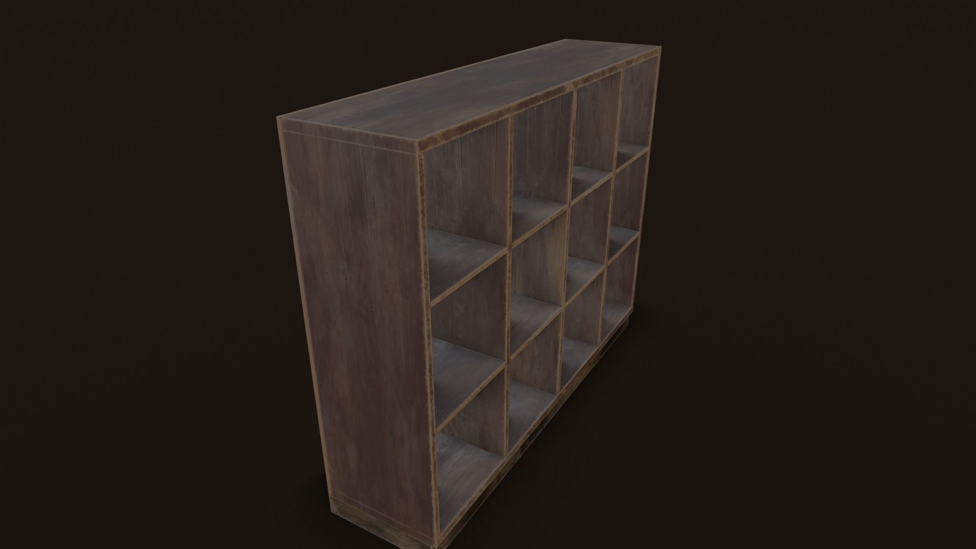 Old Japanese Shoe box Low-poly 3D model_14