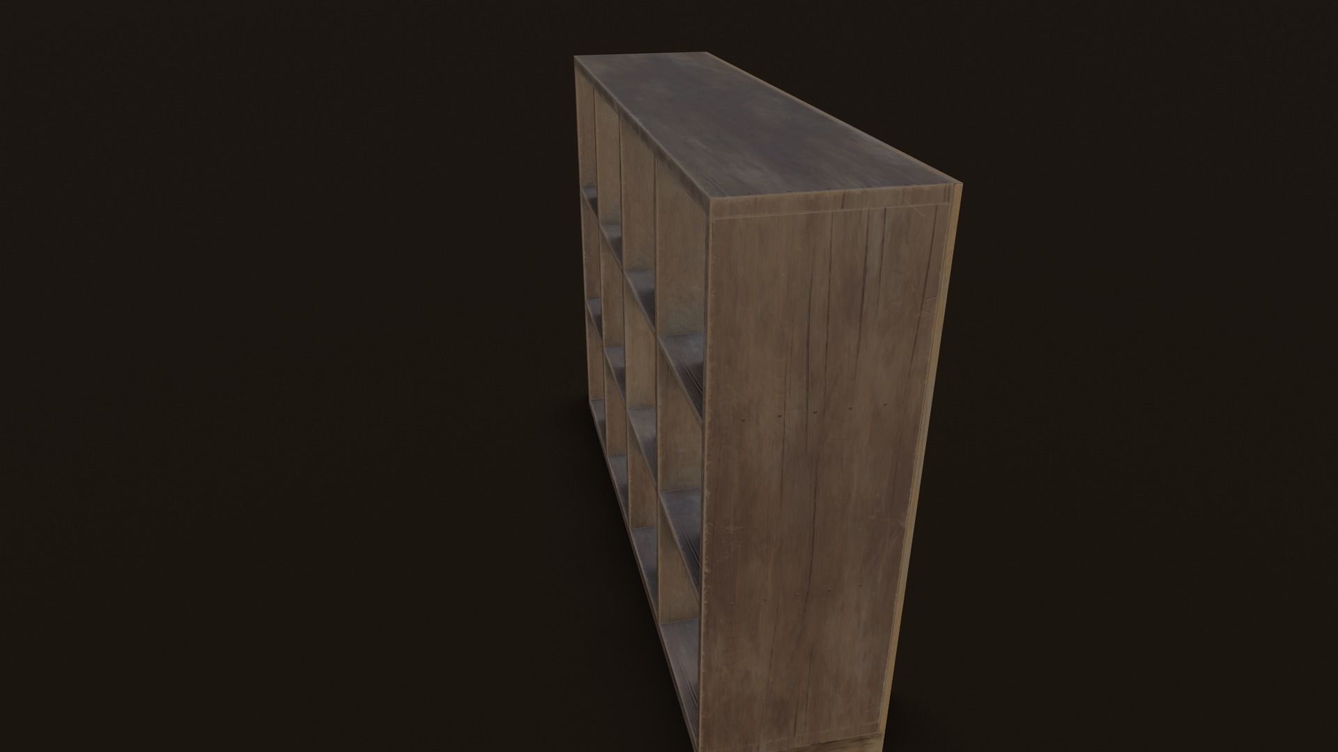 Old Japanese Shoe box Low-poly 3D model_25