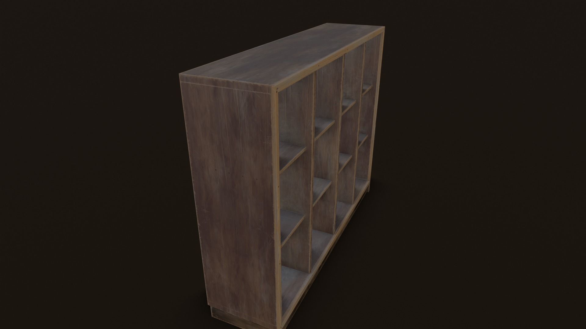 Old Japanese Shoe box Low-poly 3D model_28
