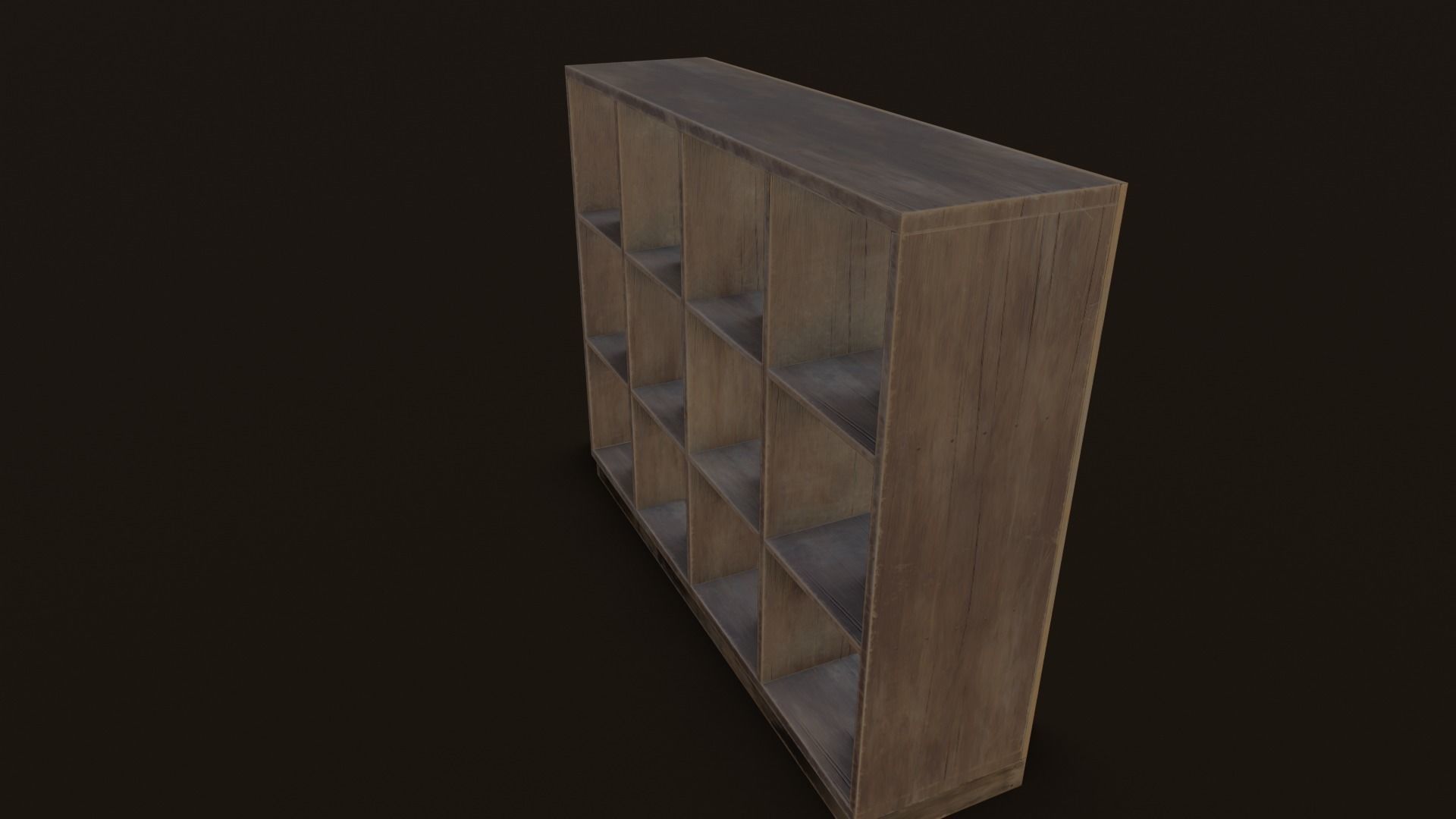 Old Japanese Shoe box Low-poly 3D model_24