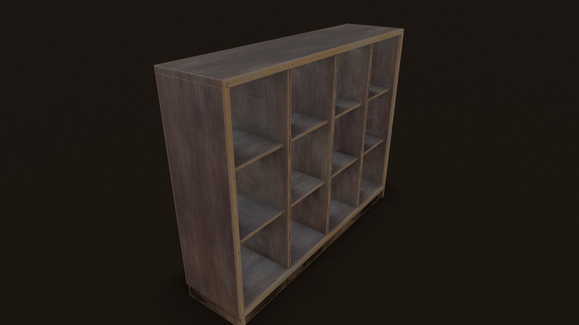 Old Japanese Shoe box Low-poly 3D model_29