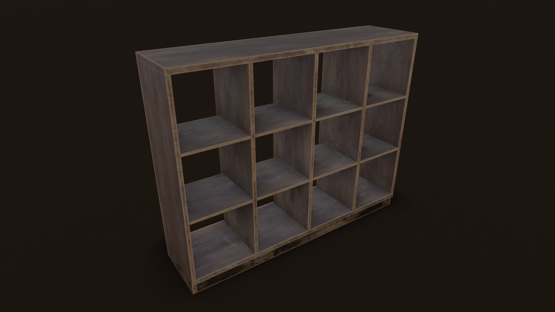 Old Japanese Shoe box Low-poly 3D model_16