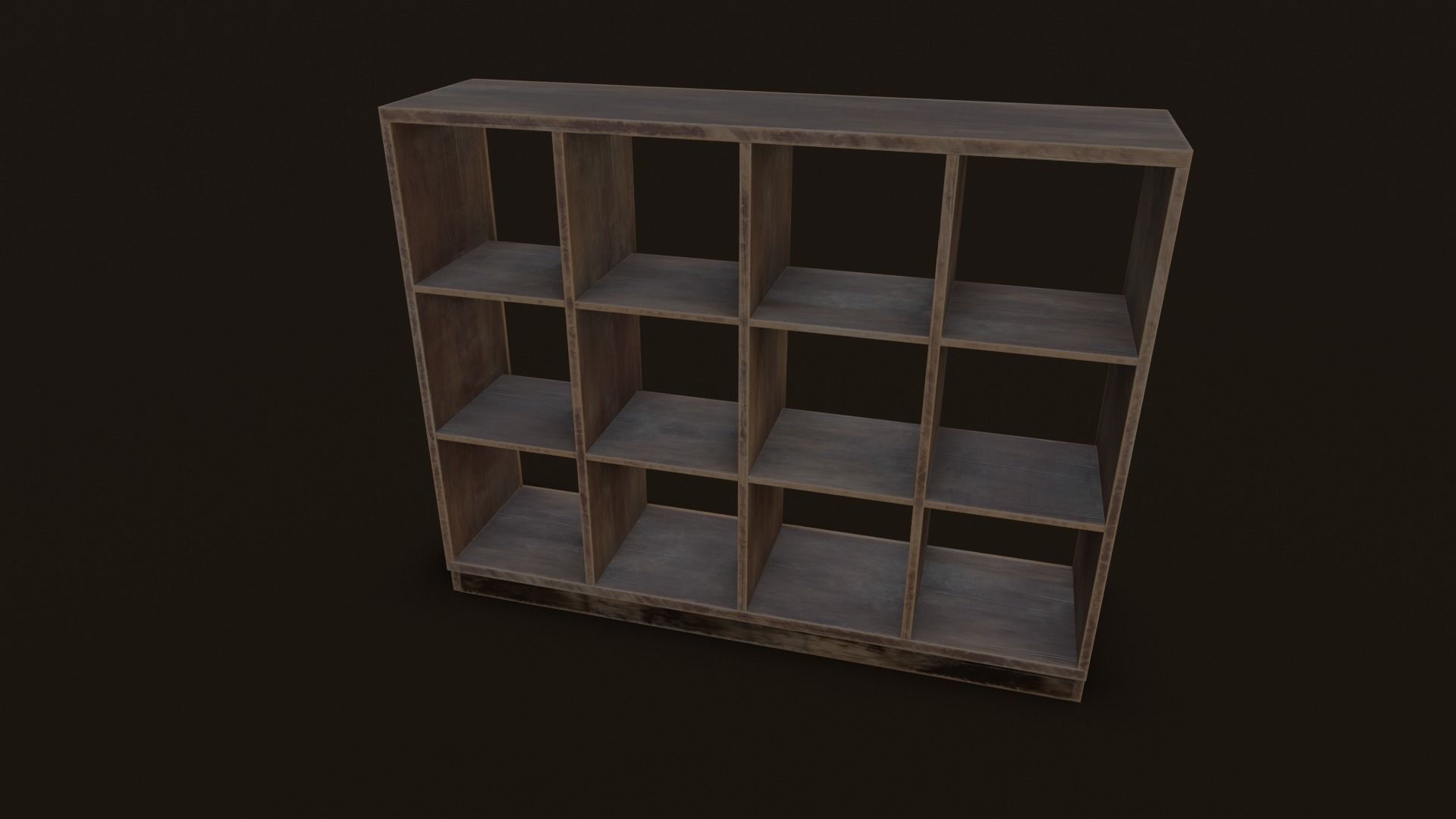 Old Japanese Shoe box Low-poly 3D model_20