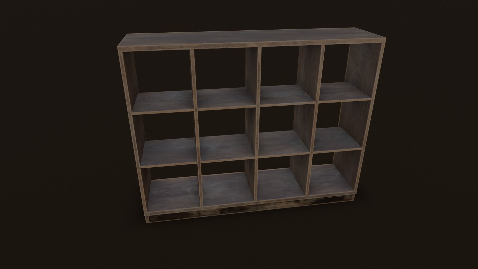 Old Japanese Shoe box Low-poly 3D model_18