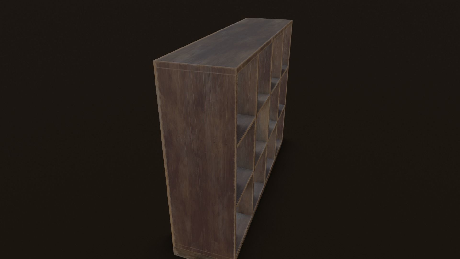 Old Japanese Shoe box Low-poly 3D model_13