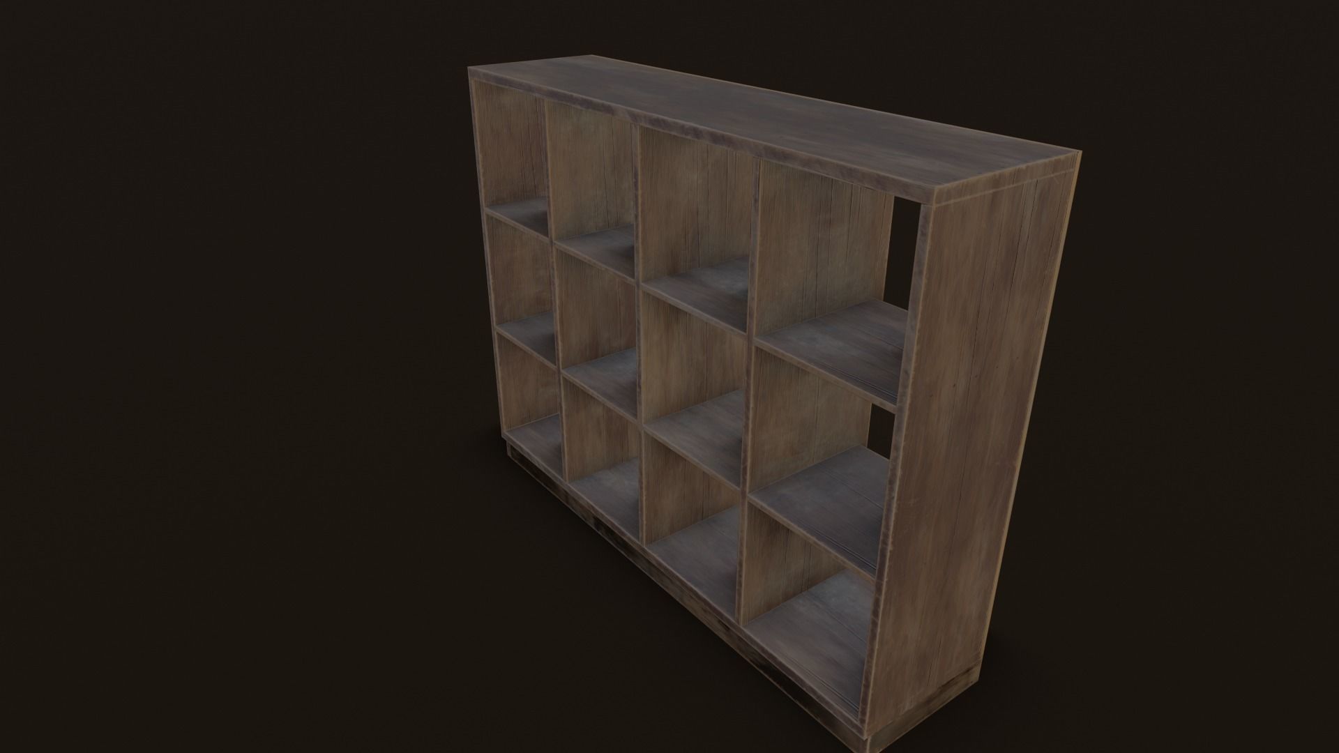Old Japanese Shoe box Low-poly 3D model_23