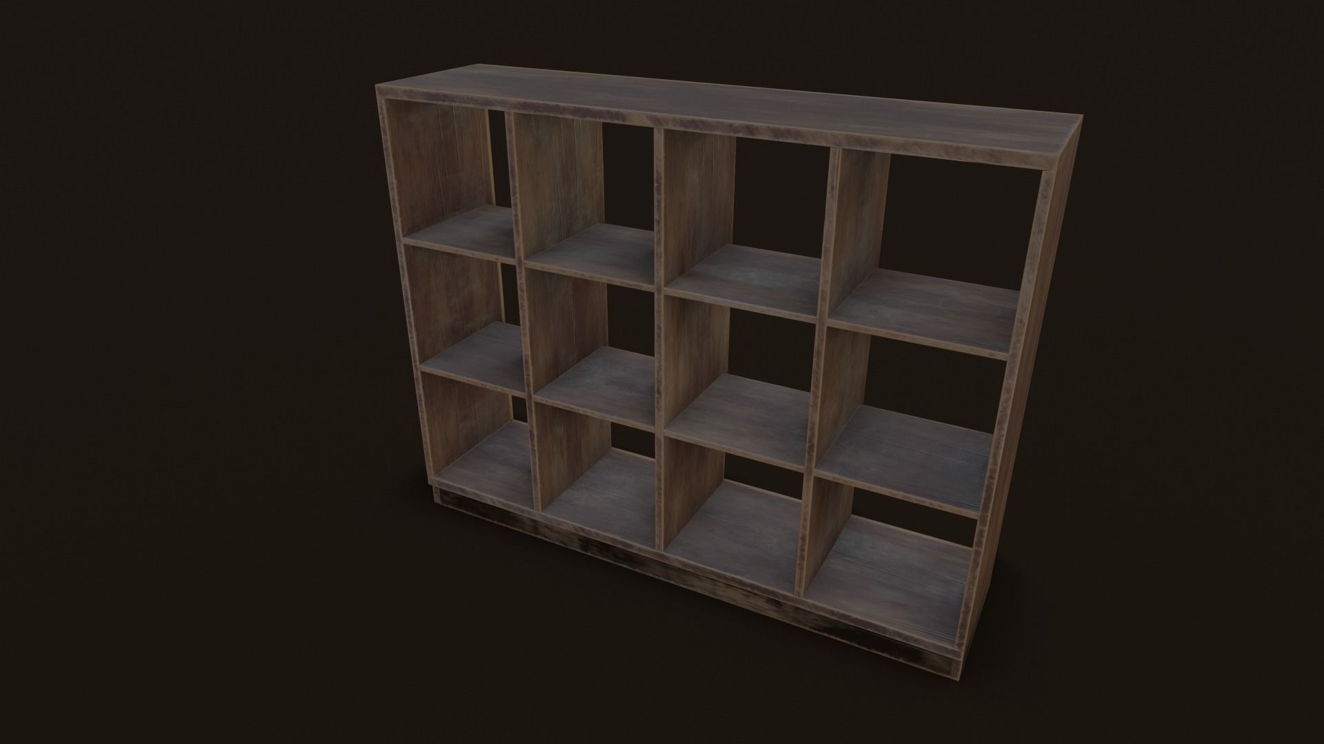Old Japanese Shoe box Low-poly 3D model_21