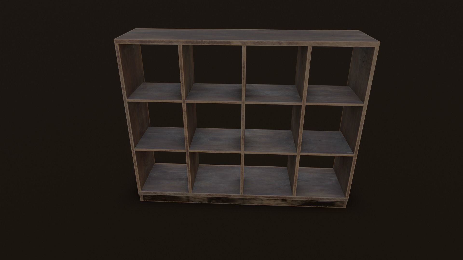 Old Japanese Shoe box Low-poly 3D model_19