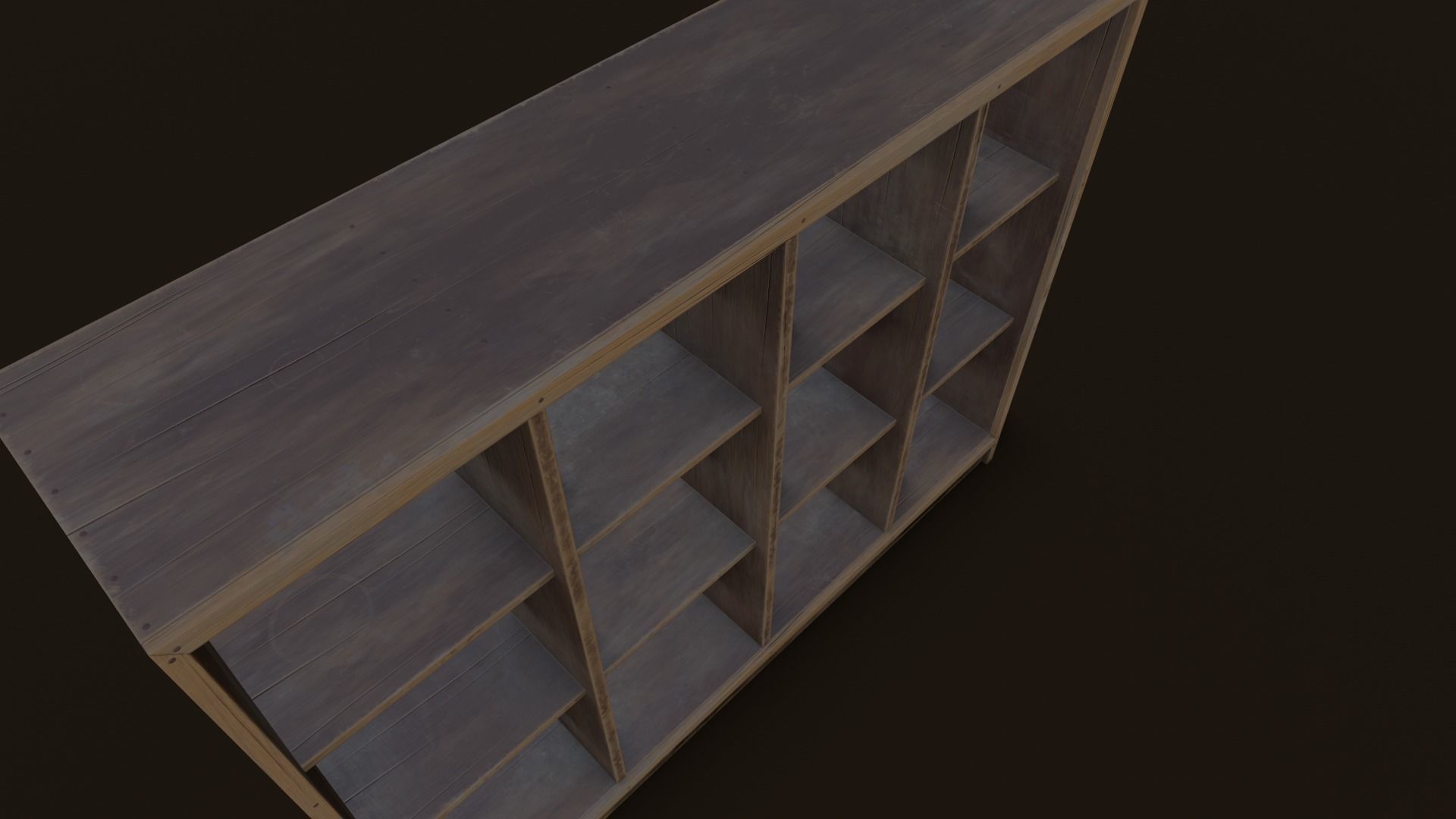 Old Japanese Shoe box Low-poly 3D model_34