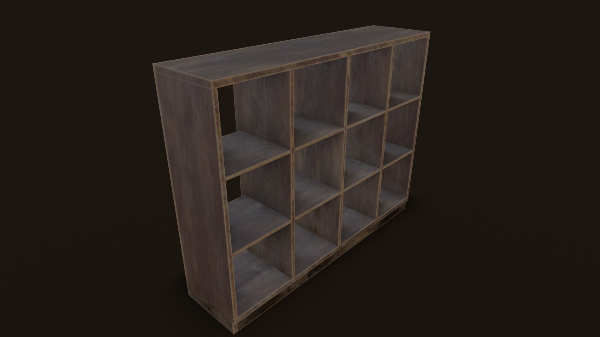 Old Japanese Shoe box Low-poly 3D model_15