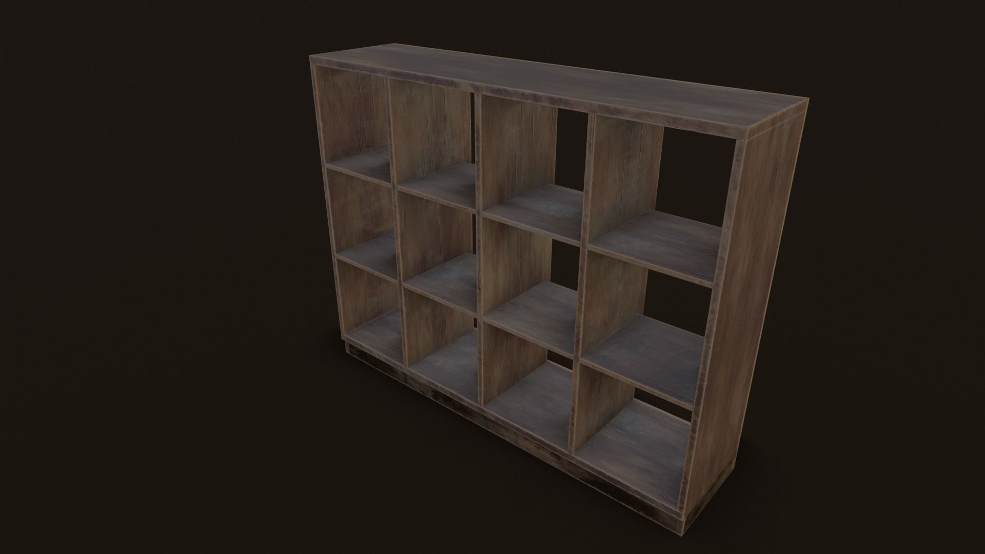 Old Japanese Shoe box Low-poly 3D model_22