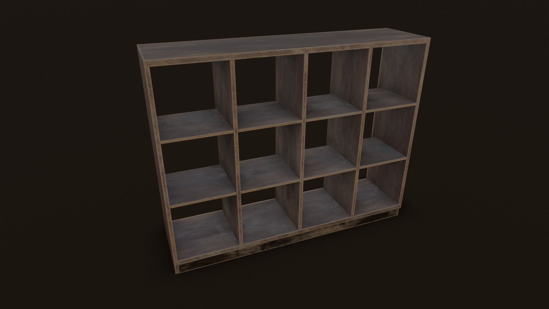Old Japanese Shoe box Low-poly 3D model_17