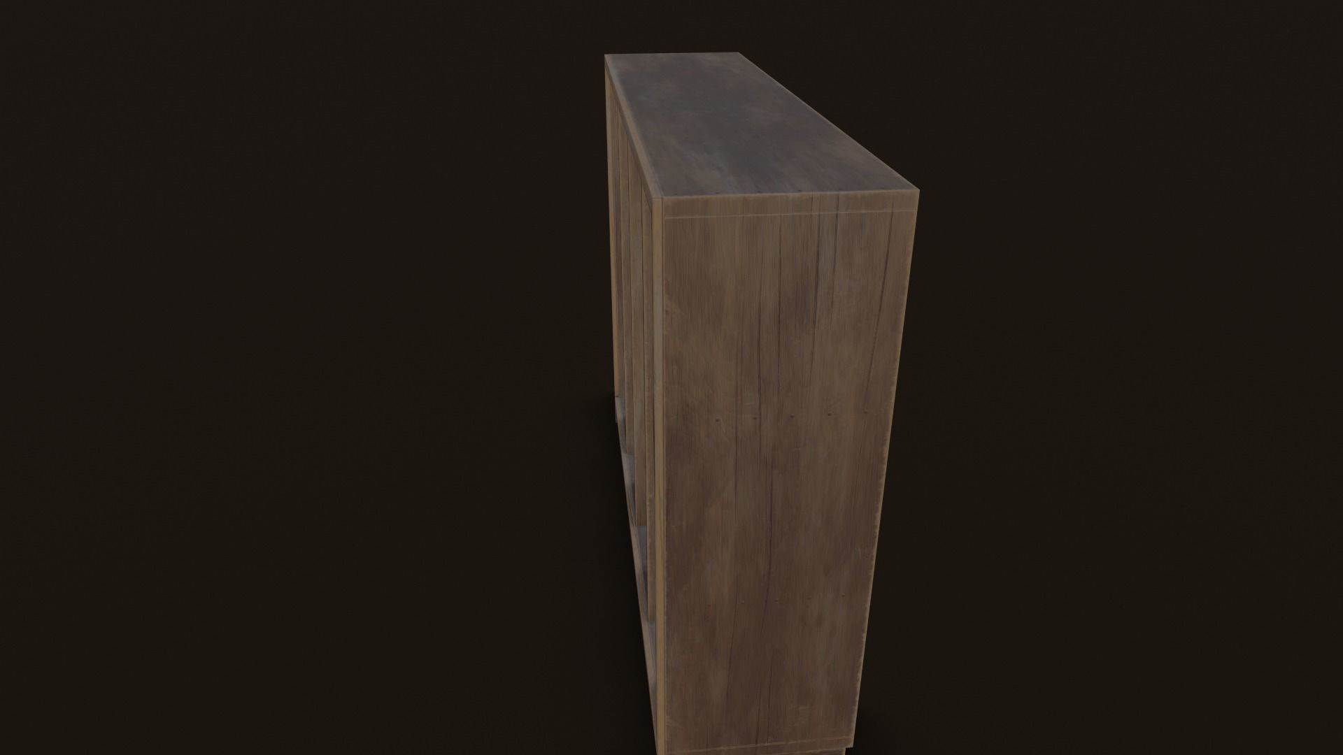 Old Japanese Shoe box Low-poly 3D model_11
