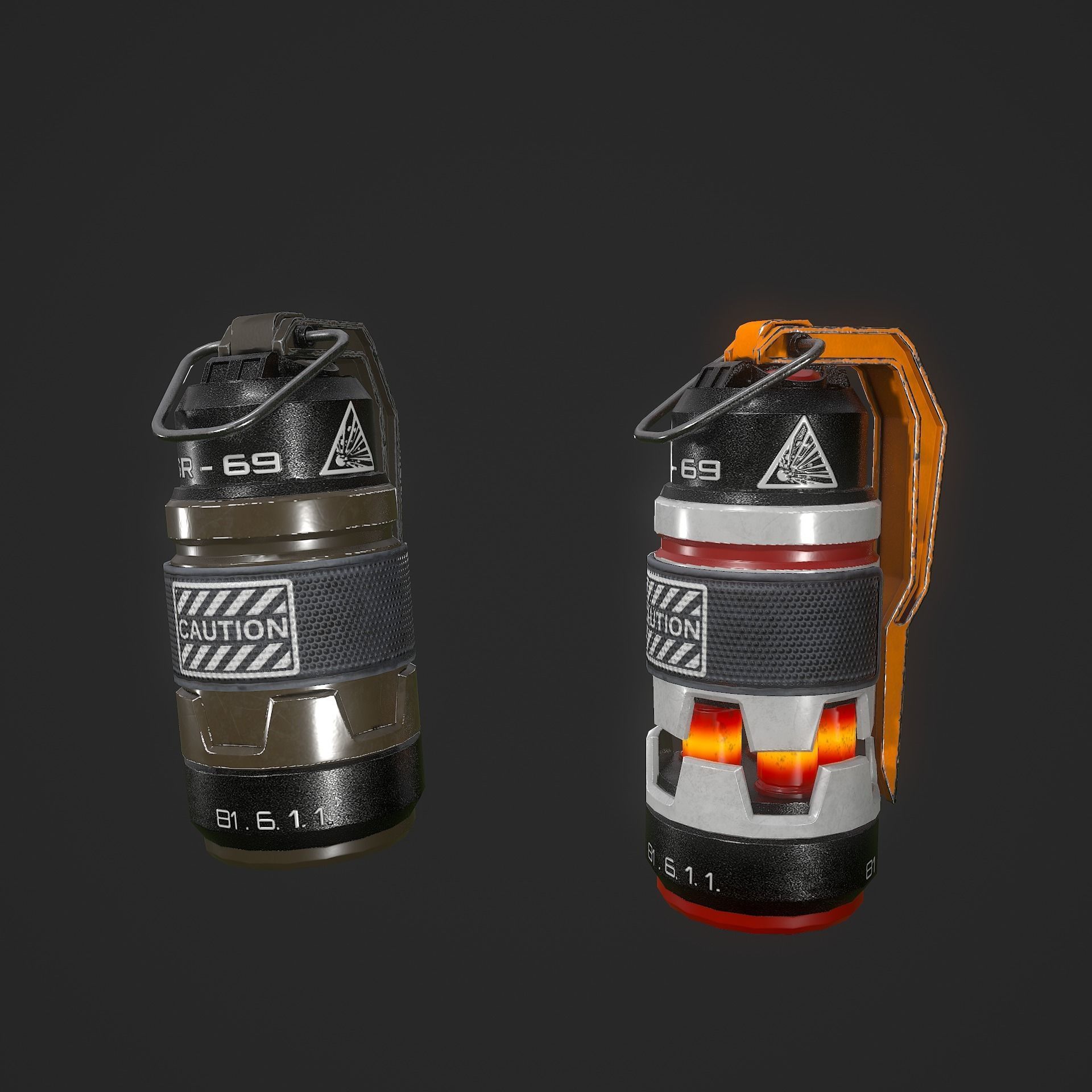 Sci-fi Soldier Riged Low-poly 3D model_11