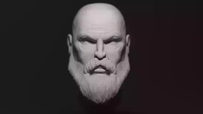 Kratos Head 3D Model