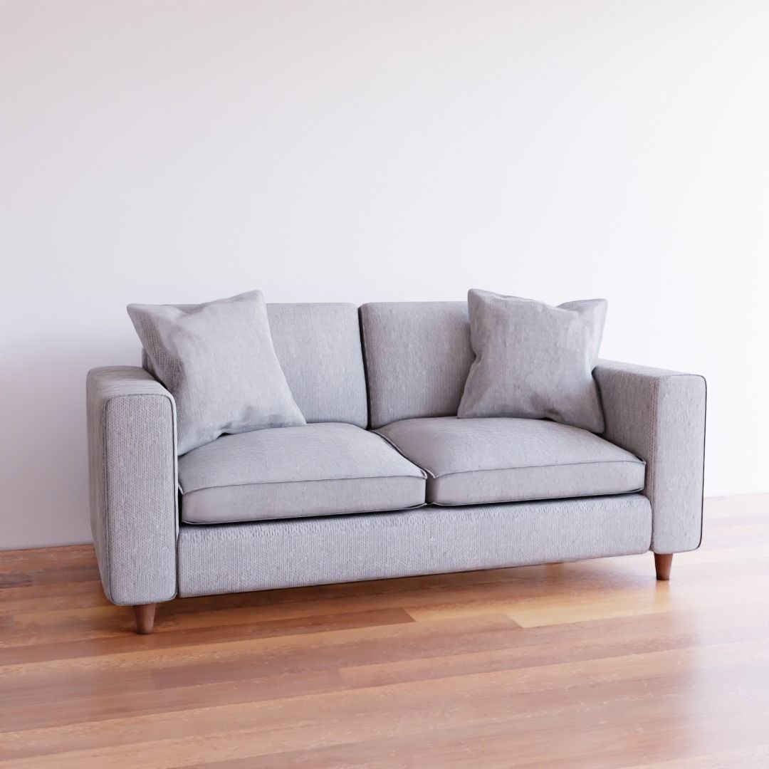 2 seats sofa 3D model_1