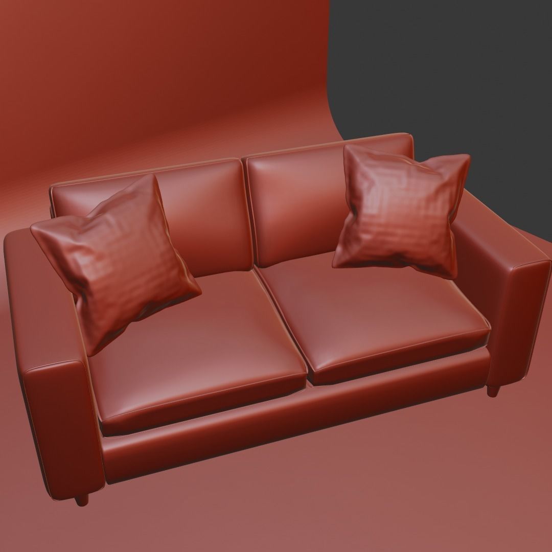 2 seats sofa 3D model_13