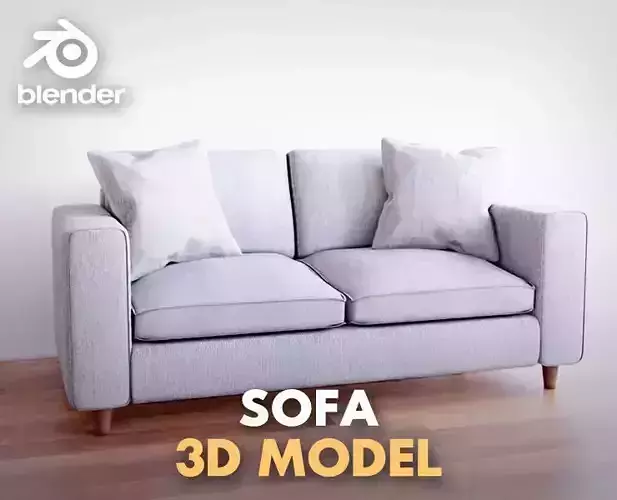 2 seats sofa 3D model 2 seats sofa 3D model