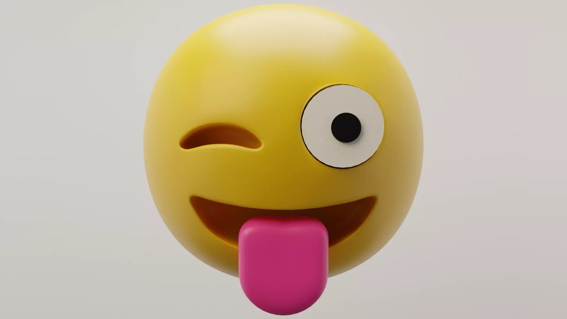 Winking Emoji 3D model