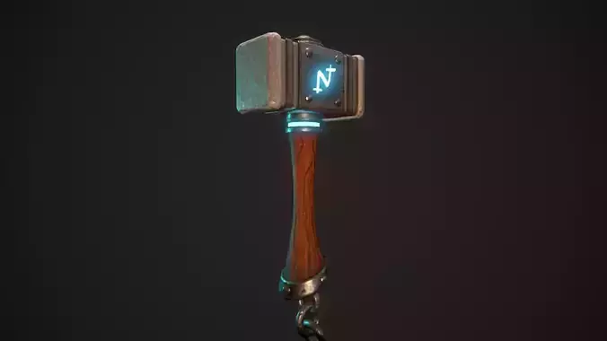 Hammer Low Poly 3D Model