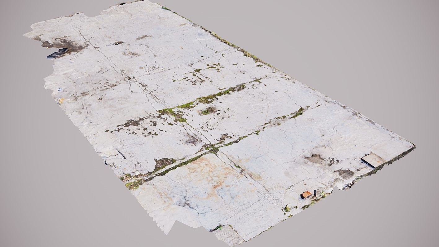 3D Scanned Concrete Slab 3D model_1