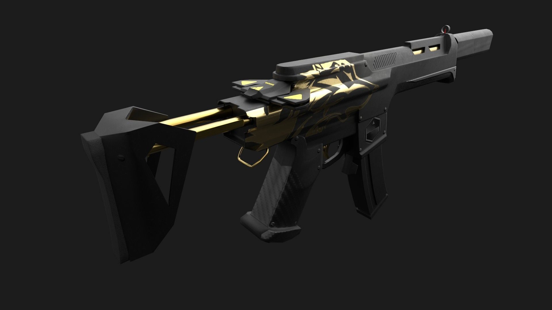 Sci-fi Spectre M4 Low-poly 3D model_3