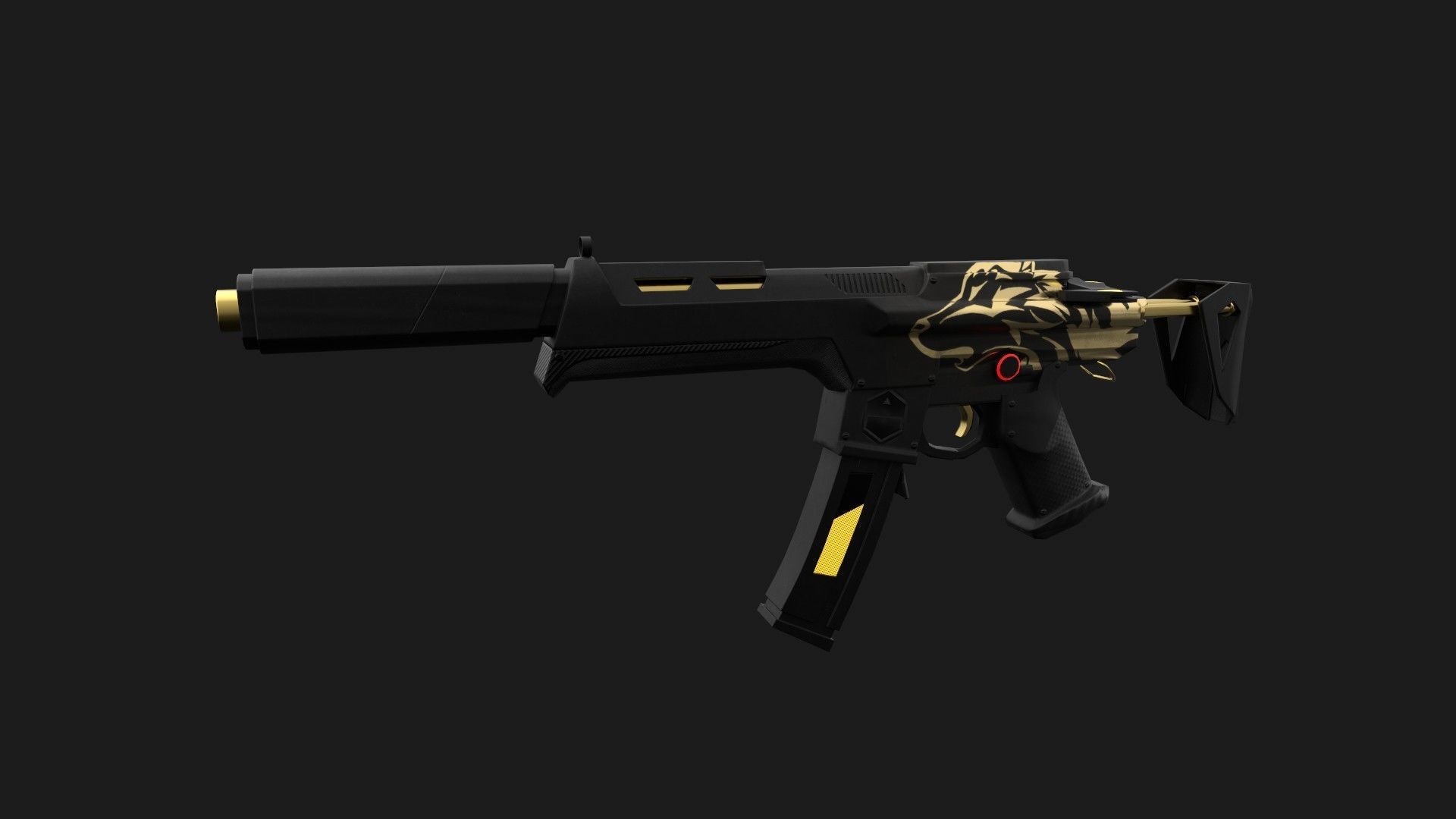 Sci-fi Spectre M4 Low-poly 3D model_1