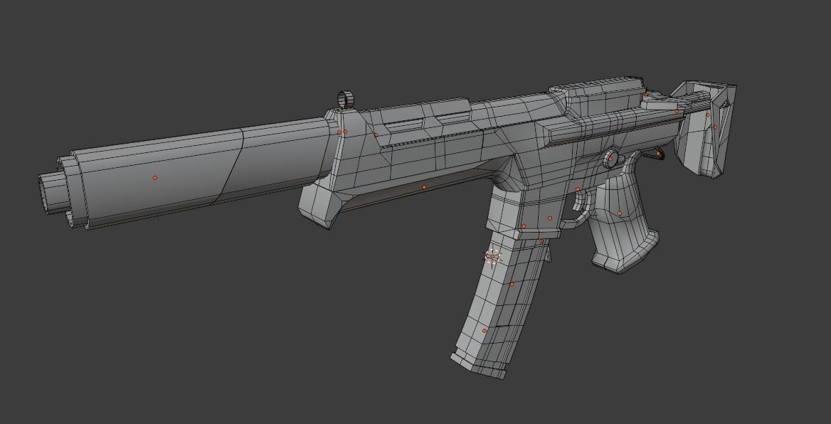 Sci-fi Spectre M4 Low-poly 3D model_4