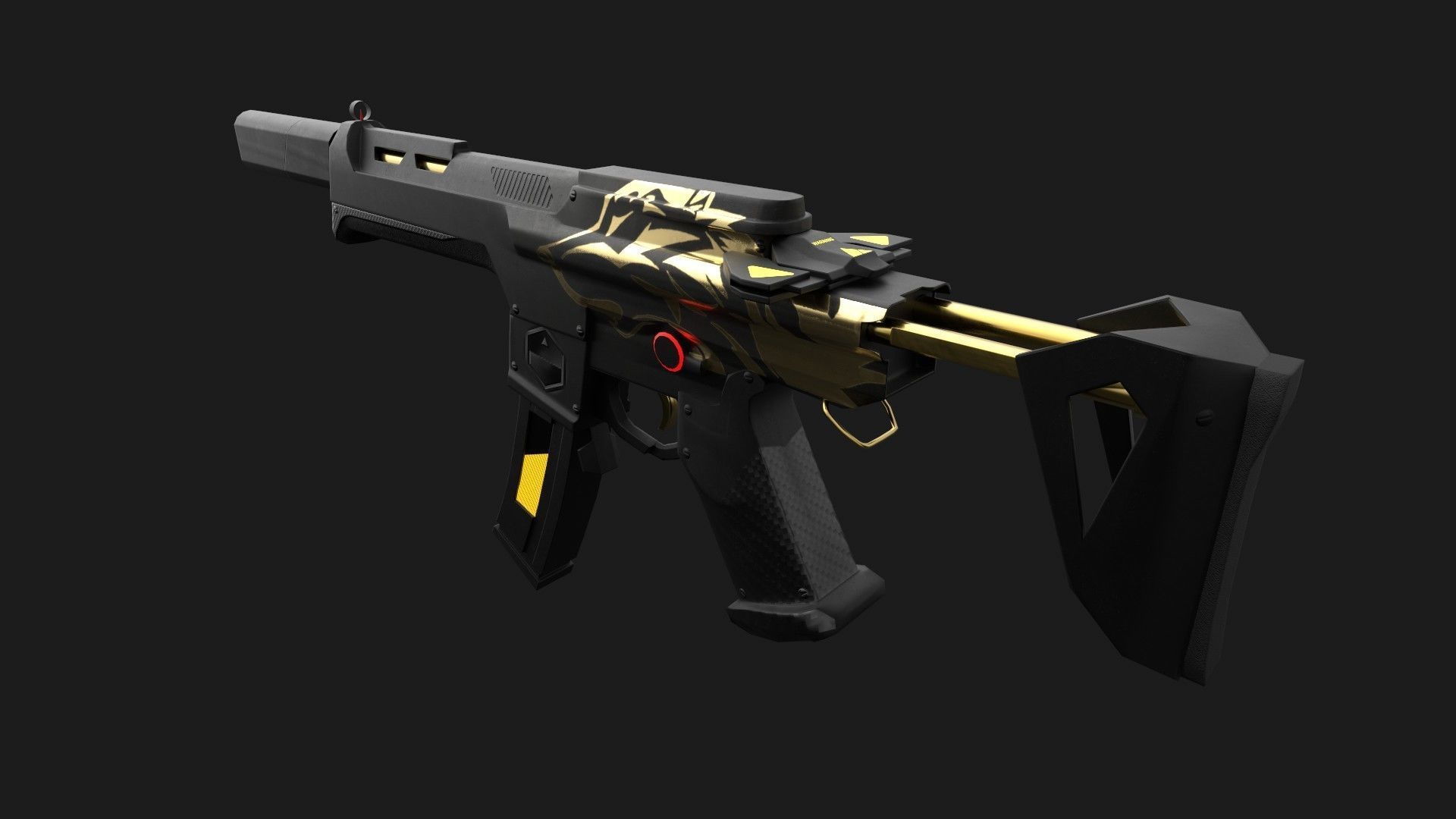 Sci-fi Spectre M4 Low-poly 3D model_2