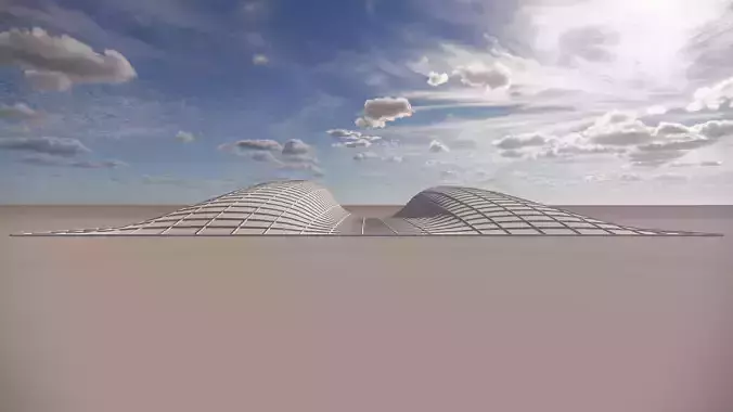 The Wavy House 3D model