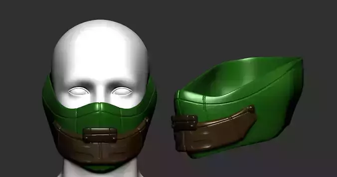gas mask  scifi high poly sculpt ver4 3d printable 3D model