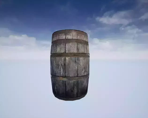 Wood Barrel 3D Model
