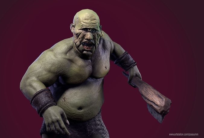 Ogre Cyclops low-poly 3D model Low-poly 3D model