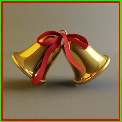 Christmas Bell 3D model_1