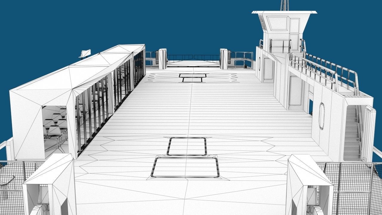car ferry boat version 1 3D model_13