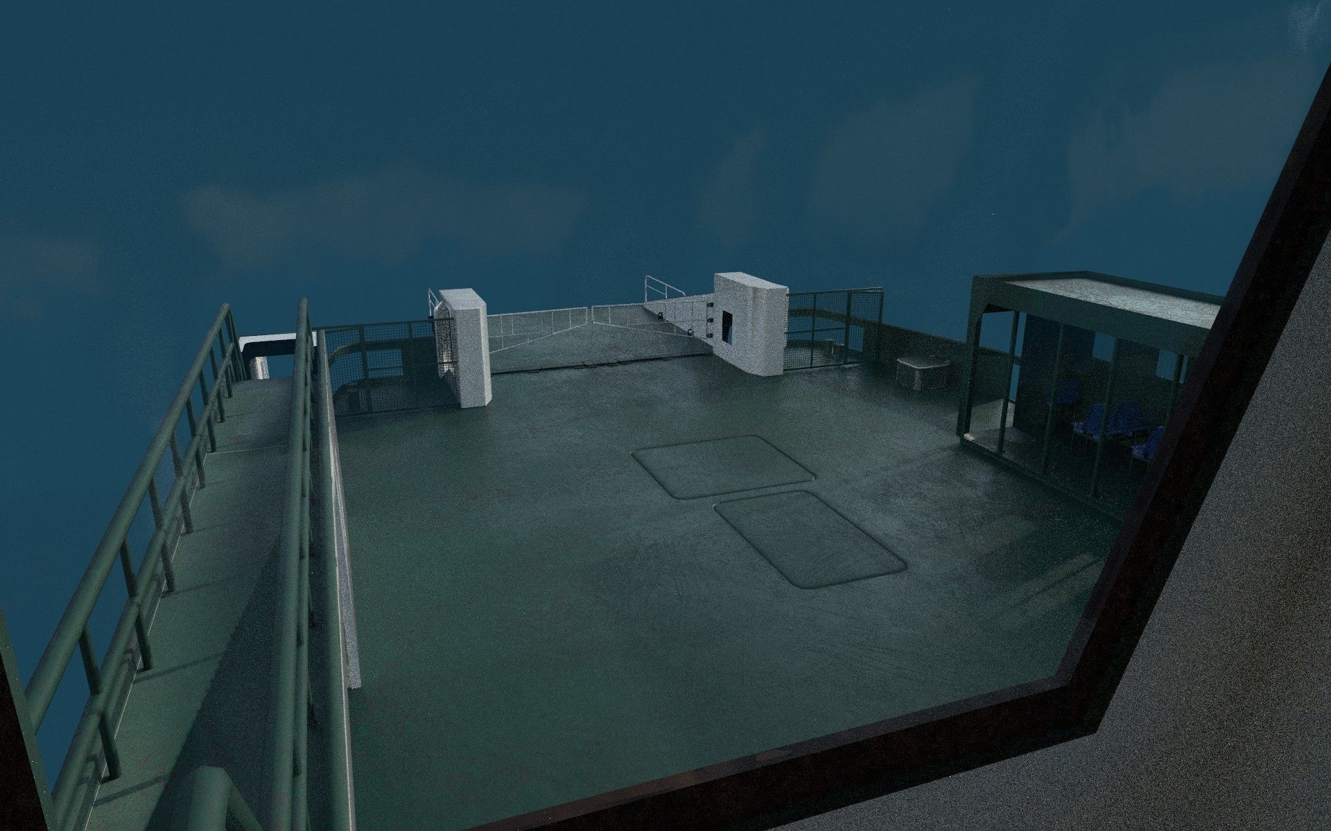 car ferry boat version 1 3D model_7