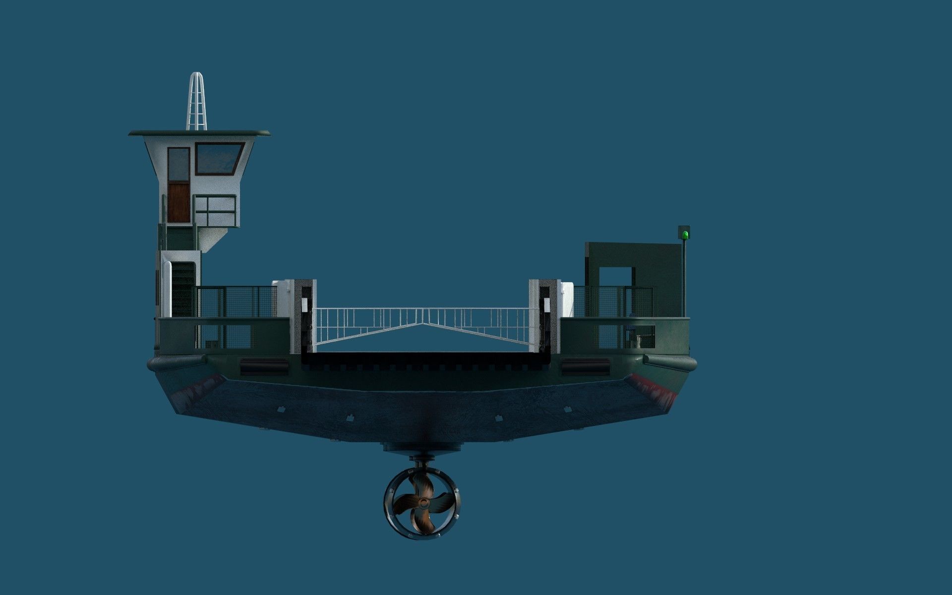 car ferry boat version 1 3D model_3