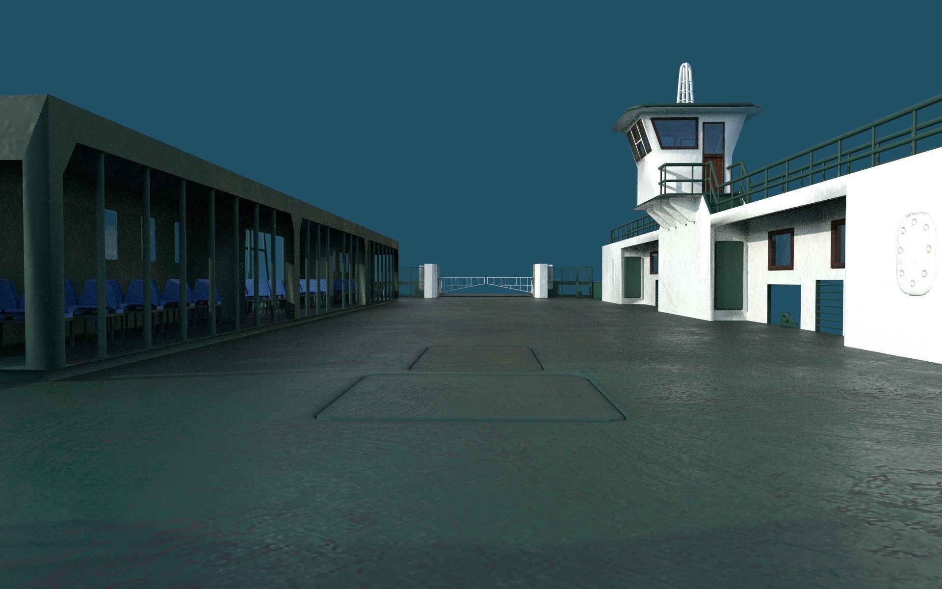 car ferry boat version 1 3D model_8