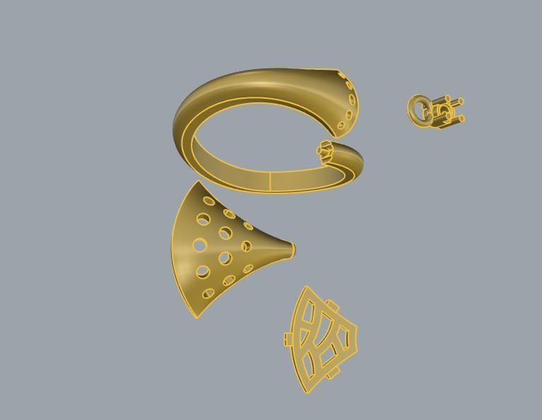Ring and Earrings 53 3D print model_6
