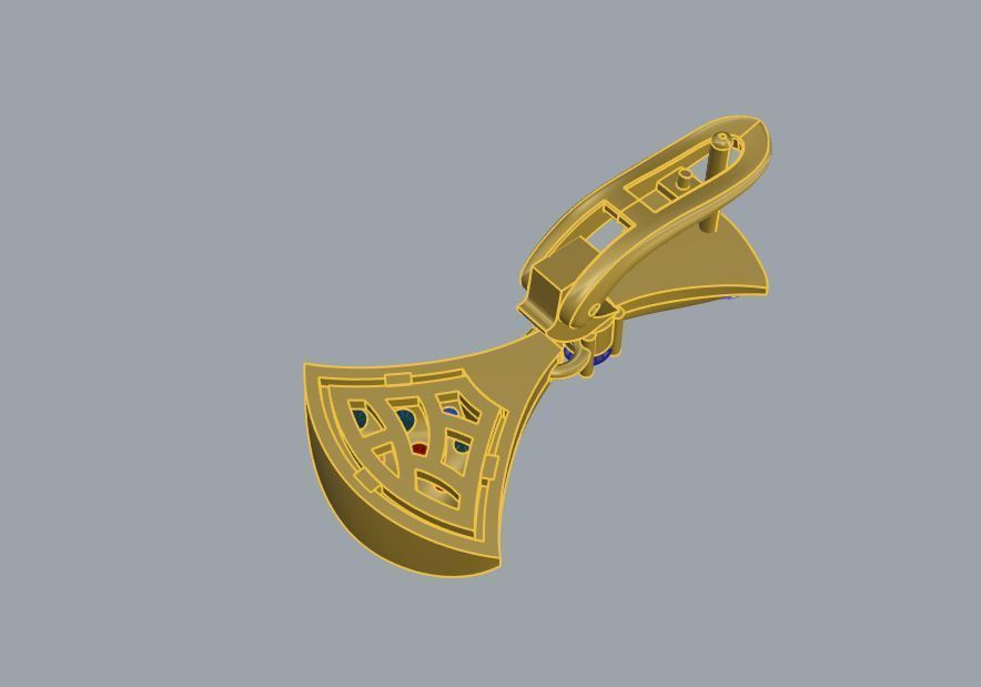 Ring and Earrings 53 3D print model_9