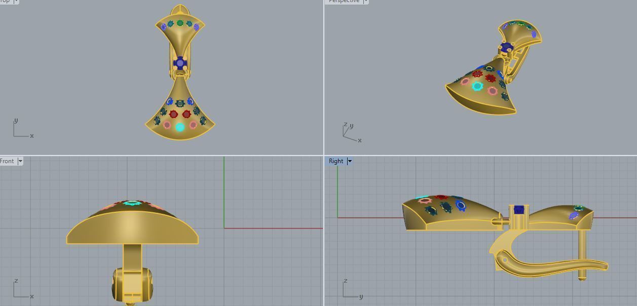 Ring and Earrings 53 3D print model_7